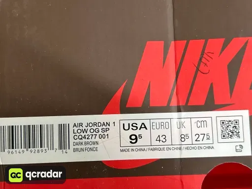 配色:New China Leather Low OG1.0低帮倒钩