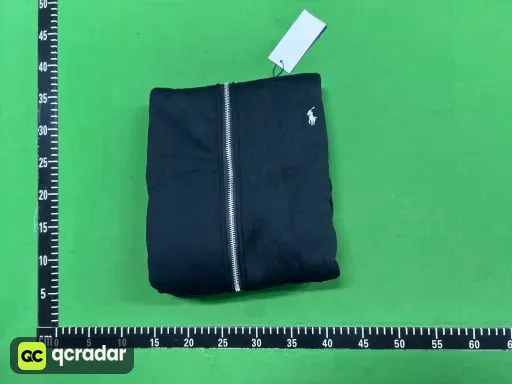 白绳拉链黑色白标