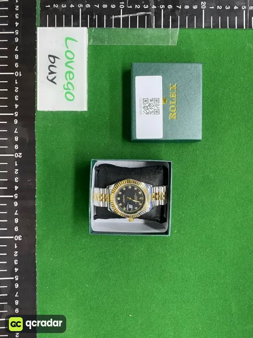 Log imitation mechanical 12 diamonds gold and black